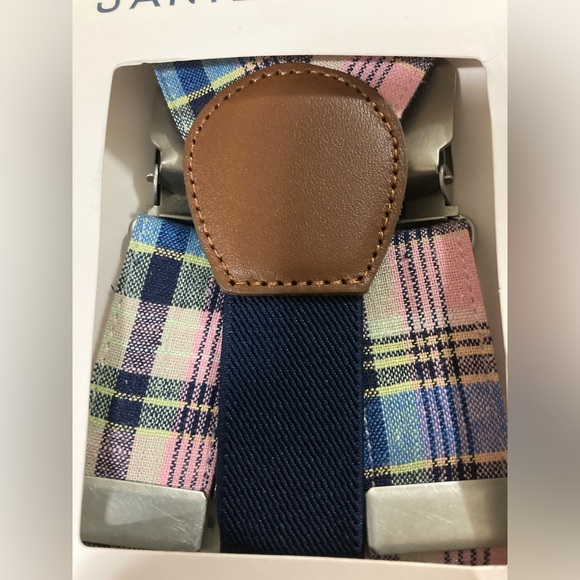 Janie & Jack Baby Toddler Boy Plaid Suspenders Size 12-24 Months - Picture 4 of 6